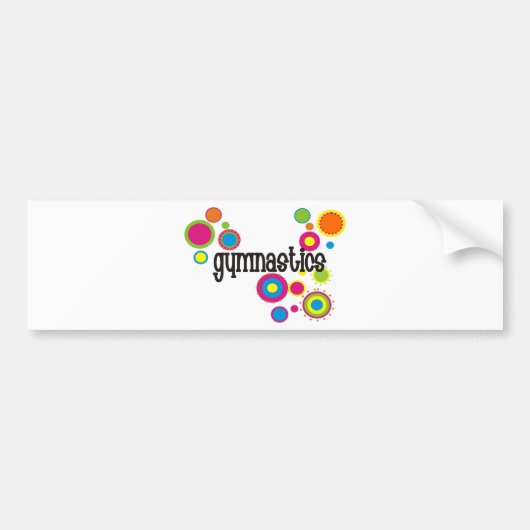 Turnen Coole Stippen Bumpersticker (Voorkant)