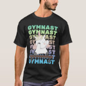 turnen en eenhoorn gymnast sport serie t-shirt (Voorkant)