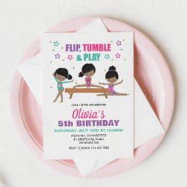Turnen Flip Tumble & Play Verjaardag Kaart