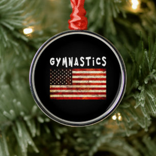Turnen Grunge Amerikaanse Vlag USA Metalen Ornament
