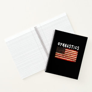 Turnen Grunge Amerikaanse Vlag USA Notitieboek