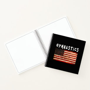 Turnen Grunge Amerikaanse Vlag USA Notitieboek