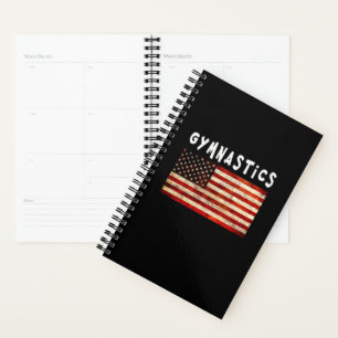 Turnen Grunge Amerikaanse Vlag USA Planner