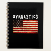 Turnen Grunge Amerikaanse Vlag USA Planner (Voorkant)
