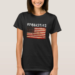 Turnen Grunge Amerikaanse Vlag USA T-shirt