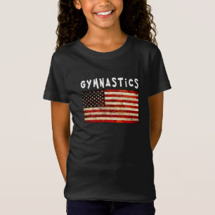 Turnen Grunge Amerikaanse Vlag USA T-shirt