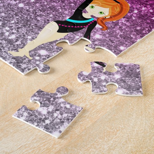Turnen is beter met vrienden Ombre Sparkle Legpuzzel (Zijkant)