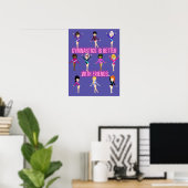 Turnen is leuker met vrienden poster (Thuiskantoor)