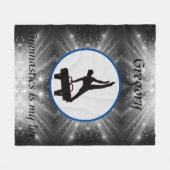 Turnen is mijn leven - Heren Turnen Fleece Deken (Voorkant (Horizontaal))