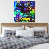 Turnen Jongens Ringen Canvas Kunst met Zijn Naam (Insitu (Slaapkamer))