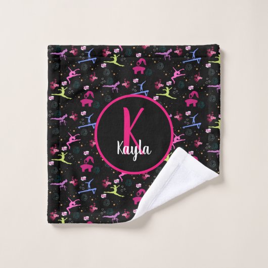 Turnen Leuk Print Monogram Washandje (Wasdoekje)