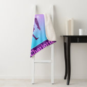 Turnen Meisjes Handstand Paars Aqua Persoonlijk Sherpa Deken (In situ)