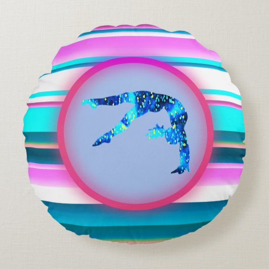 Turnen Meisjes, Power Tumbling, Handspring    Rond Kussen (Voorkant)