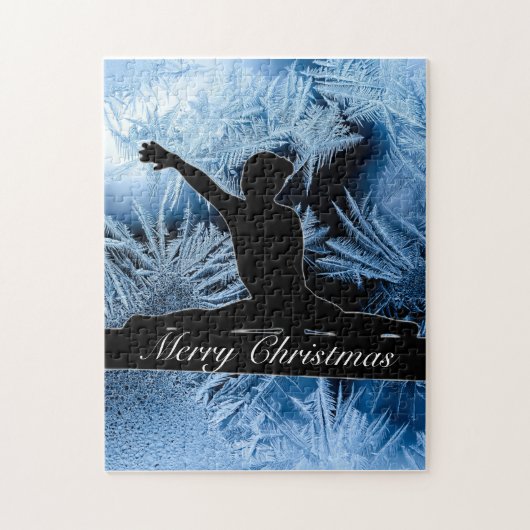 Turnen "Prettig kerstfeest" Bevroren     Legpuzzel (Verticaal)
