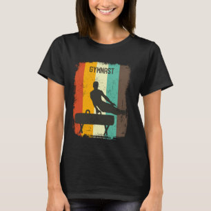 Turnen Retro 70s Vintage Paard Heren T-shirt
