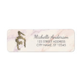 Turnen Turn Sparkel Glitter Retouradres Etiket (Voorkant)