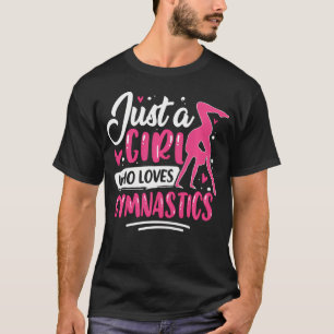 Turnen Turnster Gewoon Een Meisje Dat Liefheeft T-shirt