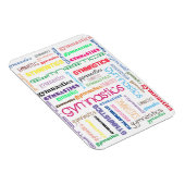Turnen Typografie Flexibele Foto Magneet (Rechterzijde)