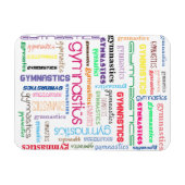 Turnen Typografie Flexibele Foto Magneet (Horizontaal)