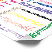 Turnen Typografie Foto Vergroting Afdruk (Hoek)