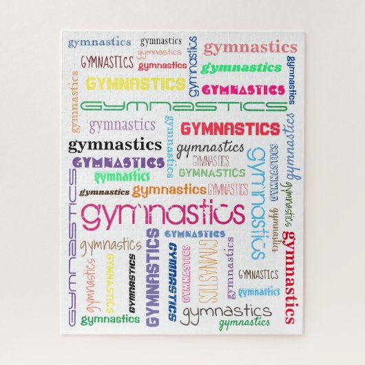 Turnen Typografie Puzzel (Verticaal)