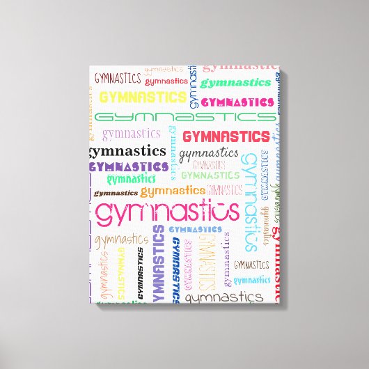 Turnen Typografie Uitgerekte Canvas Print (Voorkant)