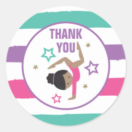 Turnen Verjaardag Dank Je Favoriet Klassiek Rond Ronde Sticker