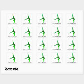 Turnen Vierkante Sticker (Vel)