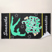 Turnen voor de Sterren Gymnastiek Tumbling   Strandlaken (Voorkant)