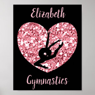 Turnen voor Meisjes Roze Goud Persoonlijk Poster