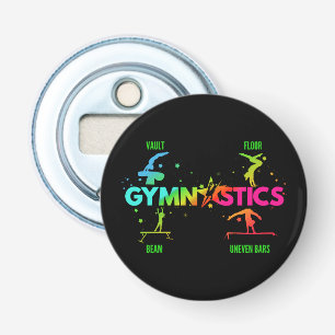 Turnen voor vrouwen Brug Balk Sprong Vloer Button Flesopener