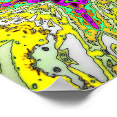 Turnenolie en azijn - kleurig patroon v2 poster (Hoek)