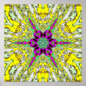 Turnenolie en azijn - kleurig patroon v2 poster (Voorkant)