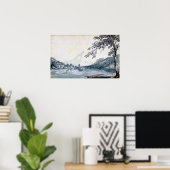 Turner - Aar between Unterseen & Brienz Lake Poster (Thuiskantoor)