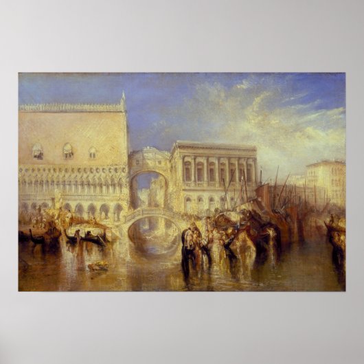 Turner - Brug der Zuchten, Venetië Poster (Voorkant)