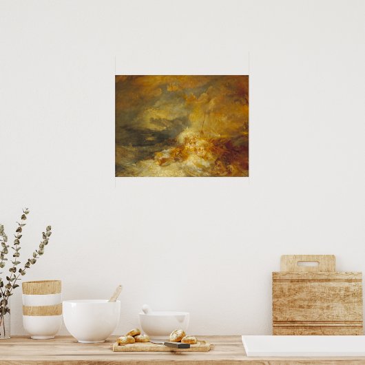 Turner - calamiteit bij Zee Poster (Keuken)
