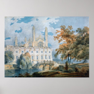 Turner - Clare Hall en King College Chapel Poster