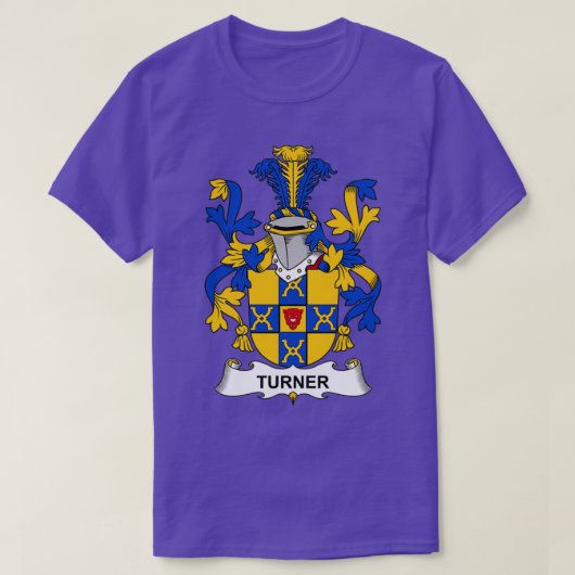 Turner Coat of Arms Family Crest T-shirt (Design voorkant)