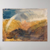 Turner - Crichton Castle, bergachtig met regenboog Poster (Voorkant)