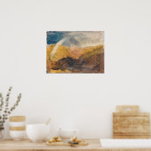 Turner - Crichton Castle, bergachtig met regenboog Poster (Keuken)