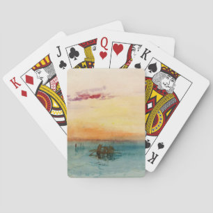 Turner - De lagune van Venetië bij zonsondergang Pokerkaarten