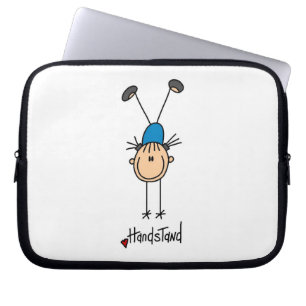 Turner die handstanden maakt laptop sleeve