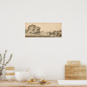 Turner - Drie Georgisch huis in Park Poster (Keuken)