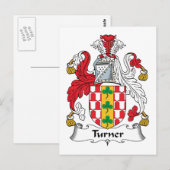 Turner Family Crest Briefkaart (Voorkant / Achterkant)