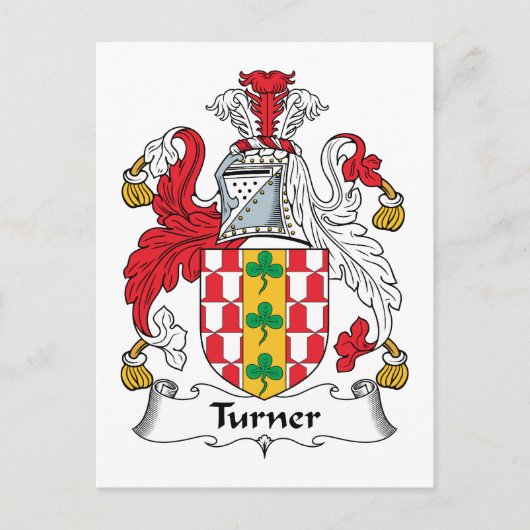 Turner Family Crest Briefkaart (Voorkant)