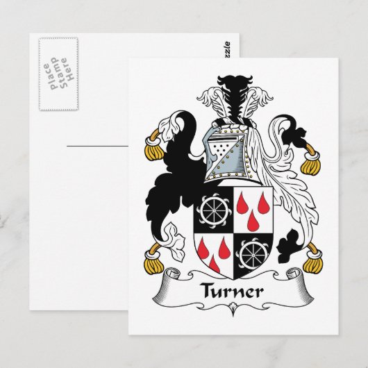 Turner Family Crest Briefkaart (Voorkant / Achterkant)