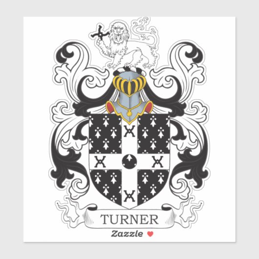 Turner Family Crest Sticker (Vel)