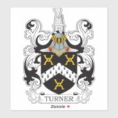 Turner Family Crest Sticker (Vel)