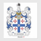 Turner Family Crest Sticker (Vel)