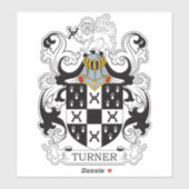 Turner Family Crest Sticker (Vel)
